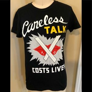 3/$30 10 Deep: Careless Talk Costs Lives Black T Shirt